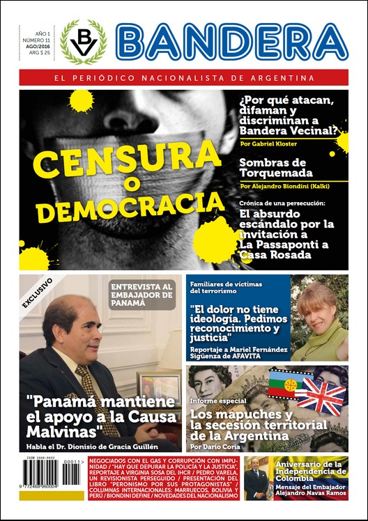 Apareció Bandera Nº 11: “Censura o Democracia” Apareció Bandera Nº 11: “Censura o Democracia”